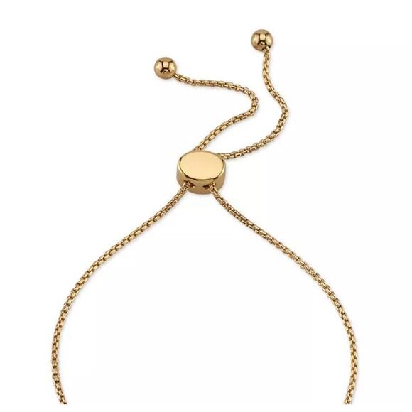 Unwritten 14K Gold Plated Evil Eye Crystal Bolo Bracelet Chic Trendy Stylish NEW - Picture 4 of 5